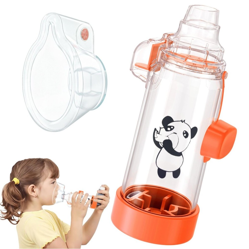 Ramixi Inhaler Spacer for Adult and Kids NESSI OTC SPACER (Panda/Orange/Kids)