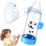 Ramixi Inhaler Spacer for Adult and Kids NESSI OTC SPACER (Panda/Blue/kids)