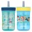 Contigo Leighton Kids Water Bottle, 2-Pack, 14oz, Paw Patrol, Spill-Proof, Dishwasher Safe Tumbler with Straw, Blue and Yellow