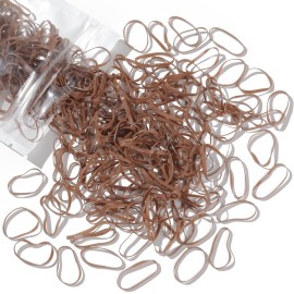 Teenitor Elastic Hair Bands, Rubber Bands for Hair, Small Hair Ties, 300pcs, Light Brown