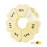 MOLN HYMY Large Weekly Pill Box 7 Day, Pill Case Organizer, Flower Pill Container Once Daily, Round Medicine Dispenser for Vitamin/Fish Oil/Medication/Supplement (Yellow)