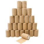 24pcsSelf Adhesive Bandage Wraps, 3in 5 Yards, Skin Color