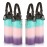 Volhoply Insulated Water Bottles Bulk 4 Pack, 40 oz Reusable Stainless Steel Sports Bottle with Paracord Handle & Spout Lid,Double Wall Metal Travel Water Flask with Wide Mouth(Gradient Color,4 Set)