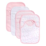 Burt\'s Bees Baby Infant Bibs, 100% Organic Cotton Drool Cloths, Newborn Essentials