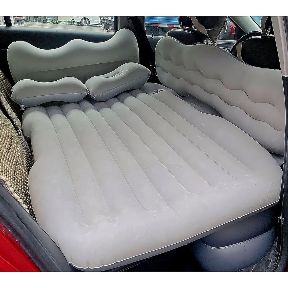 Onirii Inflatable Car Air Mattress Back Seat Bed with Air Pump,Portable Thickened Car Travel Camping Sleeping Air Mattress Blow Up Bed for Car Universal SUV