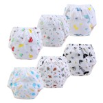 FedMois Baby Potty Training Pants Boys Girls Training Underwear Reusable (6 Pack), Dinosaurs, 3-4 Years