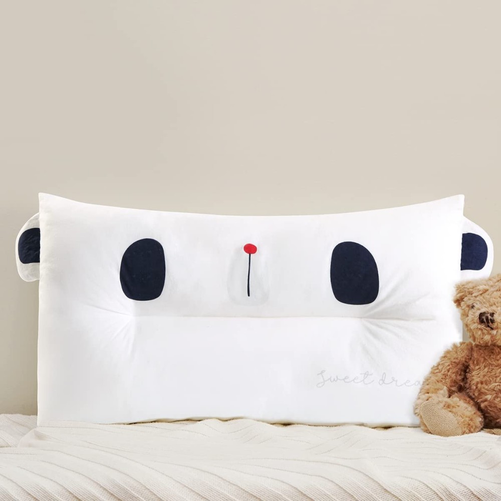 Choc chick Toddler Pillow,20X12Inches Machine Washable Soft Hypoallergenic Kids Pillows,Child Cute Animal Design Perfect Toddler Pillows for Sleeping (Panda)