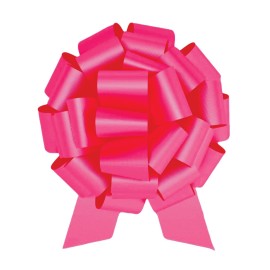 InstaBows Large Pink Gift Bow 12 Satin Pull String Bow Perfect for Gift Wrapping Big Presents Cars Bikes & More