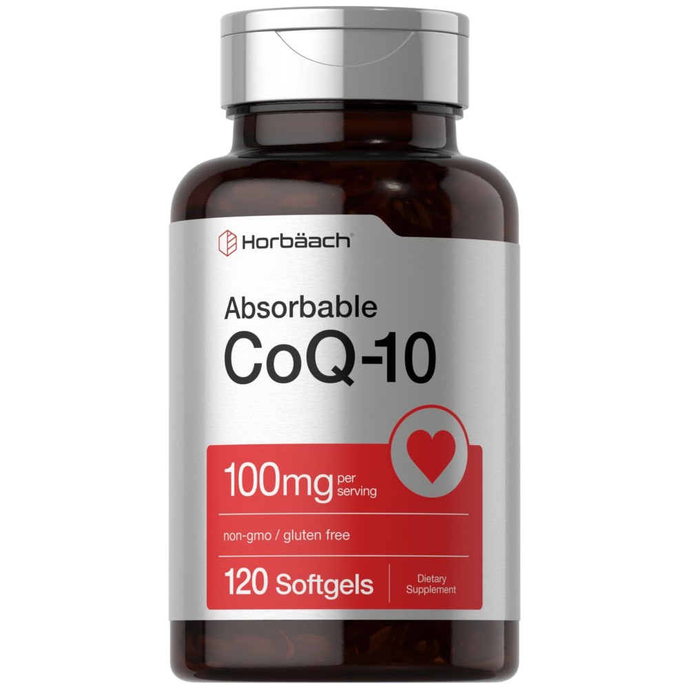 Horbach CoQ10 100mg Softgels | 120 Count | Non-GMO and Gluten Free Supplement