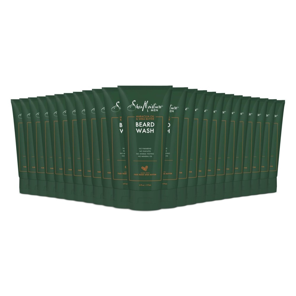 SheaMoisture Beard Wash for a Full Beard Maracuja Oil & Shea Butter to Deep Clean and Refresh Beards 6 oz (Pack of 24)