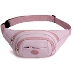 Fanny Pack Waist Pack for Women, Waterproof Waist Bag for Running Sports Travel - Pink