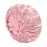 YIZIJIZI Terry Lined Shower Cap,Triple Layer Large Cap for Women,Shower Cap Reusable Waterproof,Long Thick Hair(Pink)