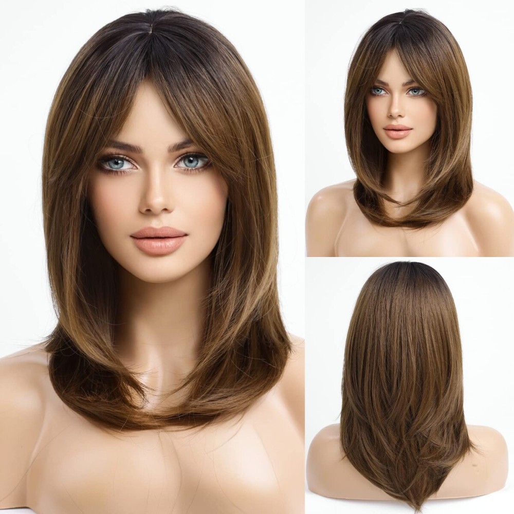 HAIRCUBE Layered Wigs for Women Synthetic Wig