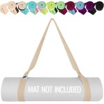 TECEUM Yoga Mat Strap - 30+ Colors - Adjustable Mat Holder Sling Carrier for All Mats [Mat Not Included]