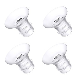 Flange Inserts 13mm 15mm for Medela,Spectra 24mm Shields/Flanges,Compatible with TSRETE,CPPSLEE,Momcozy S9Pro/S9/S12Pro/S12 Wearable Breast Pump,Reduce 24mm Nipple Tunnel Down to 4pcs