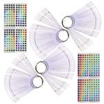 Nail Swatch Sticks with Ring for Nail Color Display Nail Art Supplies Nail Practice Samples (200pcs, transparent)