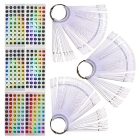 Nail Swatch Sticks with Ring for Nail Color Display Nail Art Supplies Nail Practice Samples (150pcs, transparent)