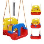 RedSwing 4 in 1 Baby Swing Seat with Tray, Toddler Swing Anti-Flip Snug and Secure Detachable Infants to Teens Kids Swing Seat for Outdoor Playground, Red Seat