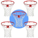 LAO XUE Basketball Net Outdoor,(7.16 oz) 12 Loops Professional Heavy Duty Basketball Net Replacement,All Weather Anti Whip, Suitable for Outdoor Standard 12 Loops Basketball Hoop