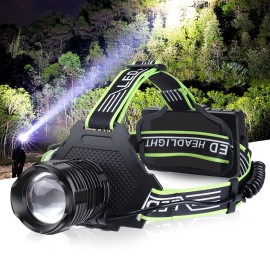 BUD K Rechargeable LED Headlamp, 1000 Lumens Super Bright Headlamp Flashlight with Motion Sensor, 8 Modes, 135Adjustable, IPX7 Waterproof Head Lamp for Camping, Running, Climbing, Hiking