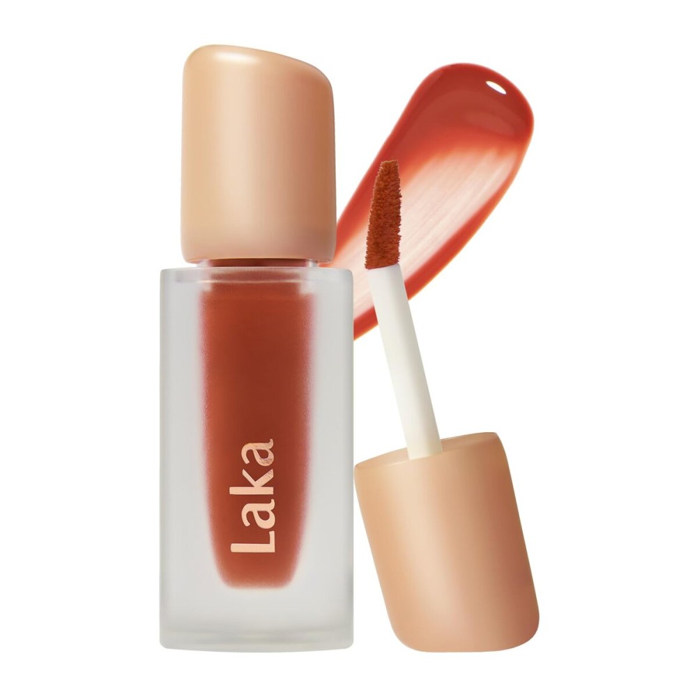 Laka Fruity Glam Tint, 4.5g/0.15oz, Glowing Lip Stain with Wide Color Spectrum, Hydrating & Lightweight Texture, Long-Lasting Bold Stain, Non-Sticky, Vegan, K-Beauty (114 Harmony)
