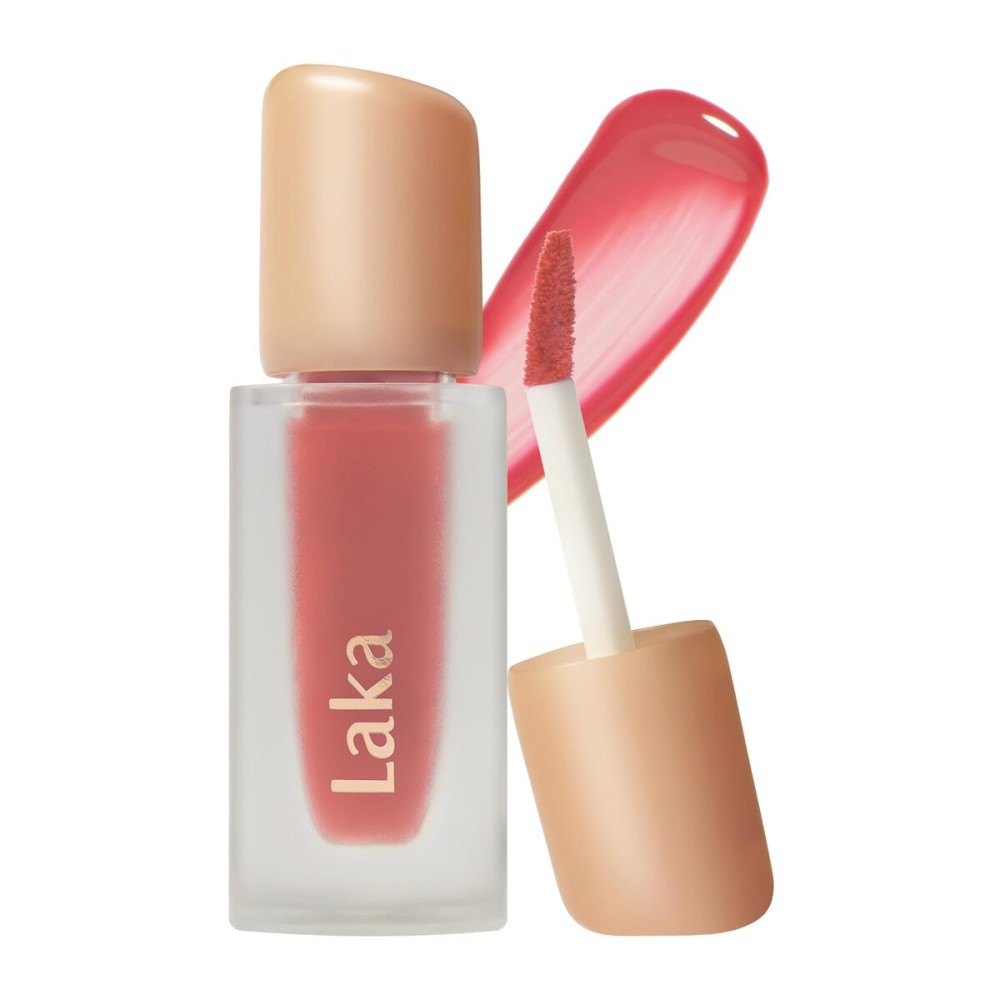 Laka Fruity Glam Tint, Glowing Lip Stain with Wide Color Spectrum, Hydrating & Lightweight Texture, Long-Lasting Bold Stain, Non-Sticky, Vegan, K-Beauty (101 Joyful, 4.5g/0.15oz)