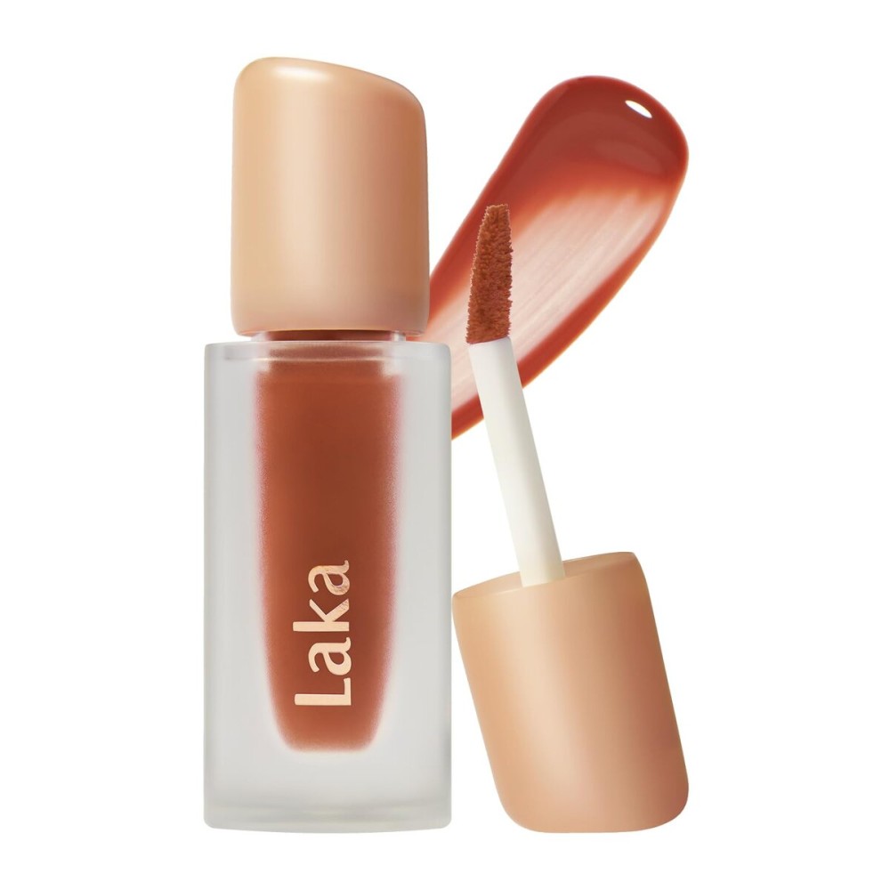 Laka Fruity Glam Tint, 4.5g/0.15oz, Glowing Lip Stain with Wide Color Spectrum, Hydrating & Lightweight Texture, Long-Lasting Bold Stain, Non-Sticky, Vegan, K-Beauty (117 Zetta)