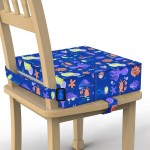 Toddler Booster Seat for Dining Table, Stronger Support Non-Slip Bottom Double Safe Straps Booster Seat Dining Toddler, Portable Travel Increasing Cushion (Blue)