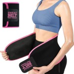 ZPP Waist Trainer for Women and Men, Neoprene Sweat Band Waist Trimmer Belt Slimming Stomach Wrap for Workout Black/Pink