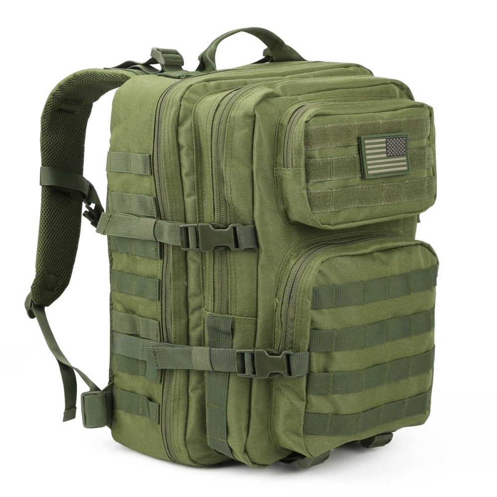 REEBOW GEAR Military Tactical Backpack Large Army 3 Day Assault Pack Molle Bag Army Green
