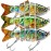 CharmYee Bass Fishing Lures with Hot Stamping Foil Designed Highly Realistic 6 Multi Jointed Swimbaits for Freshwater Saltwater Bass Trout Fishing Bait