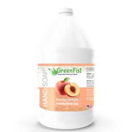 GreenFist Foaming Hand Soap Refills Peach Scent Jug Foam Refill Made in USA, 128 ounce (1 Gallon)