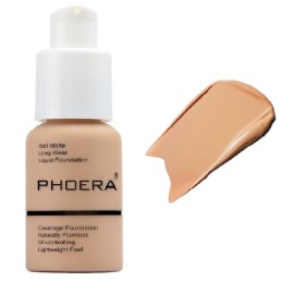BestLand PHOERA Foundation Full Coverage Liquid Foundation Cream - Long-lasting Lightweight Concealer - Oil-Free Formula - Natural Shade - Suitable for All Skin Types (Buff Beige 104)