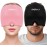 iTHERAU Migraine Ice Head Wrap-Headache Relief Hat, Migraine Relief Cap, Cold Therapy Headache Relief Cap Pink&Black Headache Ice Pack for Puffy Eyes, Tension, Sinus & Stress Relief