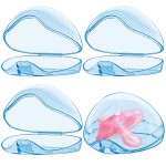 Smlpuame Pacifier Case,4 Pack BPA Free Pacifier Holder Case,Transparent Container Box for Baby BinkyNot Included),Essential Pacifier Accessories,Alway Keep Paci Clean,Easy to CleanBlue