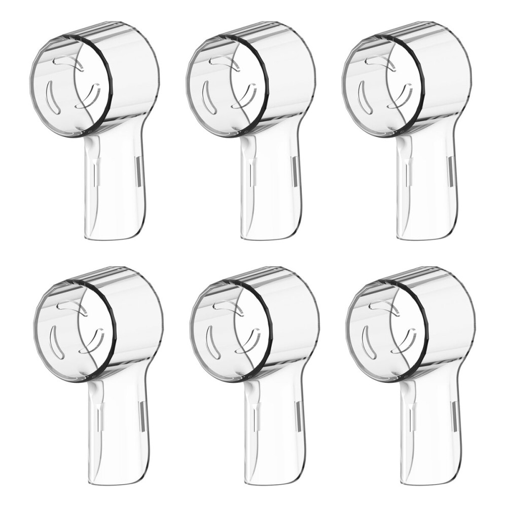 6 Pack Toothbrush Heads Dustproof Cover Compatible with Oral B, Fits for Oral-B iO Series, Pro 1000, 1500, 5000, 7500 Electric Toothbrush, Protects Brush Head and Convenient Travel (Transparent)