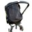 IntiMom Stroller Sun Shade - Universal UV Protection Cover for Strollers Sunshade with See Through, Clip-On Sun Blocker, Sun Shield for Baby, Breathable Adjustable Fit, Full Coverage, M Black
