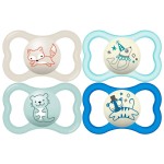 MAM Air Night & Day Baby Pacifier, for Sensitive Skin, Glows in The Dark, 6-16 Months, Baby Boy, 4 Count