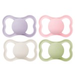 MAM Air Matte Pacifiers, for Sensitive Skin, 6+ Months, Best Pacifier for Breastfed Babies, Girl Pacifiers, 6-16 Months, 4 Count (Pack of 1)