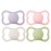 MAM Air Matte Pacifiers, for Sensitive Skin, 6+ Months, Best Pacifier for Breastfed Babies, Girl Pacifiers, 6-16 Months, 4 Count (Pack of 1)