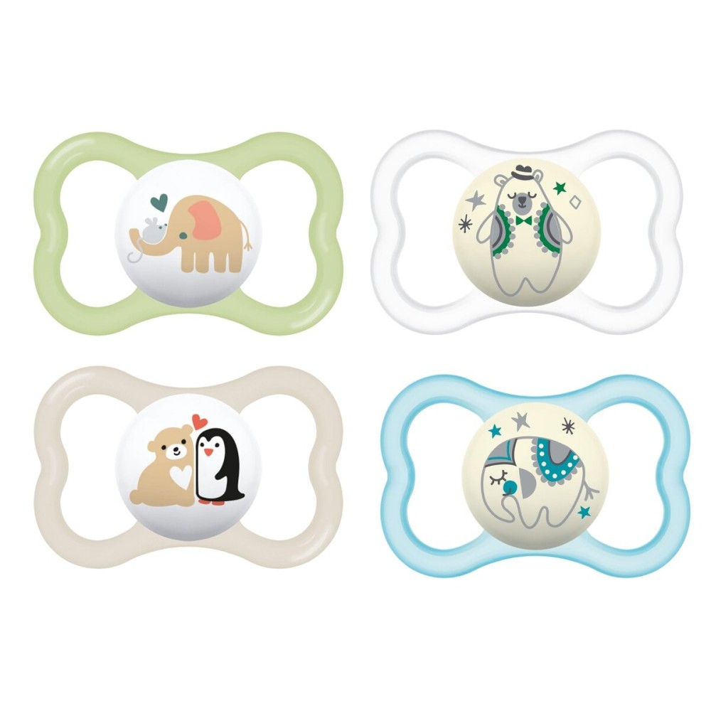 MAM Air Day & Night Baby Pacifier, for Sensitive Skin, Glows in The Dark, 16+ Months, Unisex, 4 Count