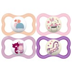 MAM Air Day & Night Baby Pacifier, for Sensitive Skin, Glows in The Dark, 16+ Months, Girl, 4 Count