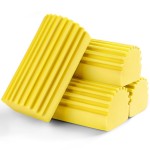 Jeymei 4-Pack Damp Clean Duster Sponge Brush for Cleaning Blinds, Glass, Baseboards, Vents, Railings, Mirrors, Window Track Grooves and Faucets (Yellow)