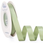 Ribbli Dusty Sage Satin Ribbon Double Faced Satin 1/2 Inch x Continuous 25 Yards-Sage Green Ribbon for Gift Wrapping Crafts Wedding Decoration Bows Bouquet Floral Arrangement