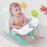 BabyBond Baby Bath Seat with Sitting & Lying 2 Modes, 3-Speed Adjustment, Powerful Suction Cups, Infant Bathtub Chair with Soft and Comfortable Towel, Folding and Hanging