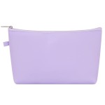 WANDF Cosmetic Bag for Women Makeup bag Organizer Mini Makeup Pouch for Purse Water Resistant Leathe Small(M-Purple)
