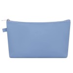 WANDF Cosmetic Bag for Women Makeup bag Organizer Mini Makeup Pouch for Purse Water Resistant Girls Gift(M-Blue)
