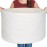 MEGASKET White Cotton Rope Storage Basket, 22 X 22 X 14 Extra Large Blanket Storage Living Room, XL Soft Toy Bin for Organizing, Woven Baby Laundry Basket with Handle, White Wicker Hamper Nursery