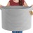 MEGASKET Extra Large Grey Storage Basket, 22 X 22 X 14 XXXL Blanket Basket for Living Room, Gray Wicker Woven Cotton Rope Baskets for Storage, Kids Toy Baskets Bins, Decorative Pillow Towel Basket