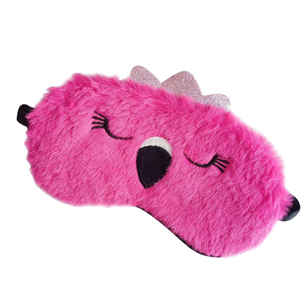 Cute Animal Sleeping Mask Soft Plush Blindfold Cute Rabbit Panda Koala Eye Cover Eyeshade for Kids Teens Girls Women (Flamingo)